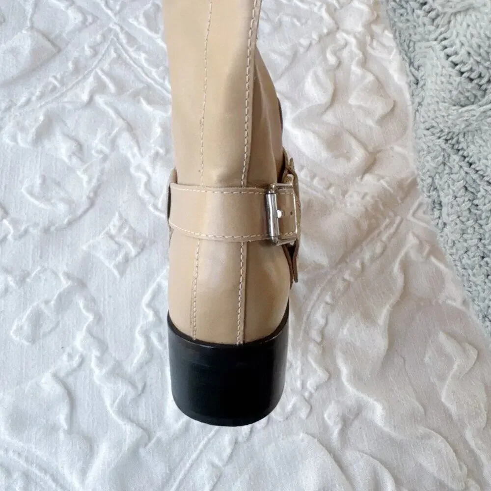 Dolce Vita Evi Leather Moto Boots Size 6.5 New